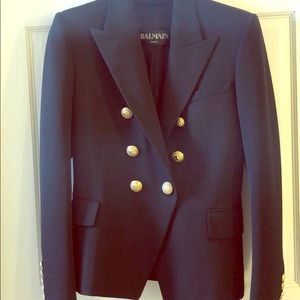 Balmain black wool blazer